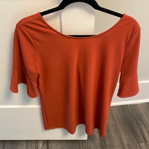 Ann Taylor Orange Blouse - size M